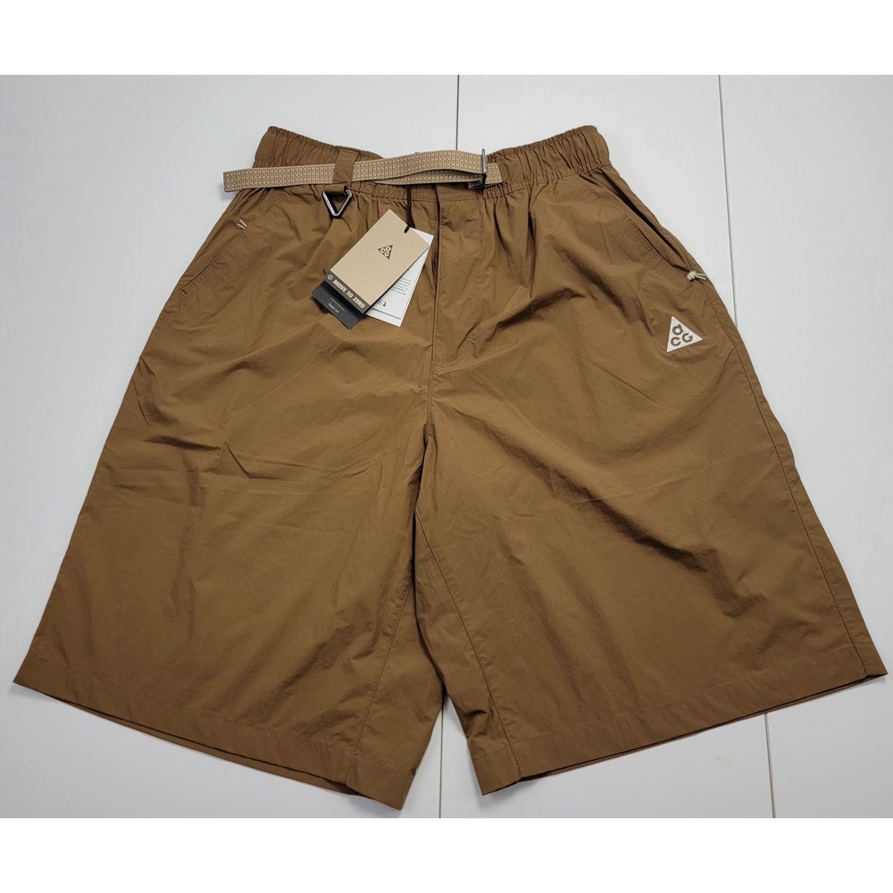Nike ACG Orb Weaver UV Mens Size Small Repel Hiking Shorts With Belt Brown New